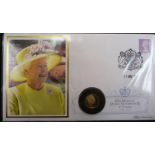 An Elizabeth II '90th Birthday' sovereign cover 2016 with certificate and presentation folder