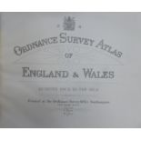 A 1922 bound edition of 'Ordnance Survey Atlas of England & Wales' quarter inch to the mile