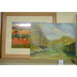 GW Moor - a shoreline scene with cliffs oil on board bears a signature & dated 11/75 16'' x 20'';