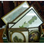 A varied collection of framed prints CA