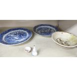 18thC and later Oriental ceramics: to include two similar late 18thC porcelain plates,
