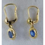 A pair of 18ct pendant earrings,