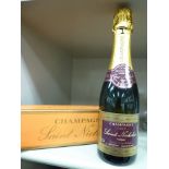 A half bottle of Saint Nicholas champagne boxed OS4