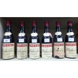 Wine six half bottles of 1959 Moulin-a-Vent Lebegue OS3