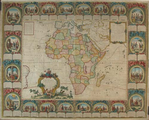 Jean Baptiste Clouet Carte d'Afrique divisÃ©e en ses principaux Etatsâ€¦ / La Africa dividida