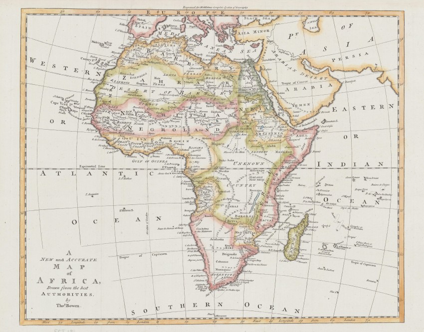 Thomas Bowen New and Accurate Map of Africa This attractive 1779 map of Africa was produced by