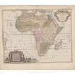 Jan Barend Elwe L' Afrique Divisee en ses Empires, Royaumes et Etats Stunningly beautiful map of