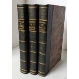 Edward Jesse Gleanings in Natural History: with local recolllections. 3 Volume Set. Half-leather