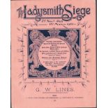 Lines (G.W.) THE LADYSMITH SIEGE (presentation copy signed by the compiler) Cover title: Record