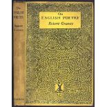 Graves (Robert) ON ENGLISH POETRY. xi,(i blank), 149 pages, original yellow cloth titled in black,