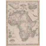 A.J. Johnson Johnson's Africa This map is a beautiful example of A. J. Johnson's very attractively