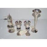 A silver sugar caster,