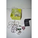 A quantity of costume jewellery, including: bead necklaces; various brooches; etc.