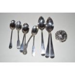 A quantity of silver spoons,