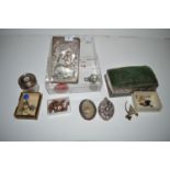 Silver items,