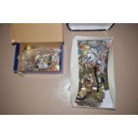 A large quantity of costume necklaces; pendants; and other jewellery, in two boxes.