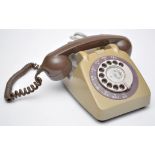 A GPO two-tone tan and brown telephone, 706L AEG66/2A, probably 1960's.