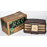 G.E.C. Radio: model 4050, in brown bakelite case, and original box.