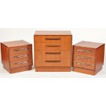 G-Plan: a pair of teak bedside pedestals, each fitted three drawers,