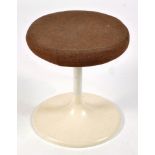 Erzeugins Lusch: a perspex tulip pattern stool, covered in brown woollen material, 45cms high.