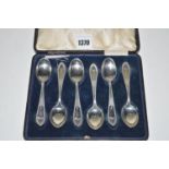 A set of six silver teaspoons, by G.N. Co.