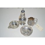 Silver items, to include: a sugar caster, by T.H.