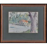 Robert John Heslop - "Pin Mill, East Sussex, Ipswich (The Butt & Oyster)", signed,