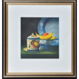 Terence Millington - still-life of fruit and ceramics, signed, numbered 424/175,