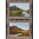 Thomas Henry Gibb - "View on the Coquet" and "On The Coquet", signed and dated 1885; signed,