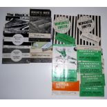 A collection of various Newcastle United football home programmes,