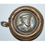 An early 20th Century vesta case in the form of a life belt,