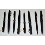 Four Sheaffer fountain pen and propelling pencil sets,