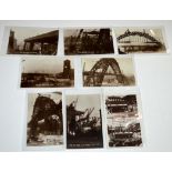 1920's black and white postcards of the building of the High Level and new Tyne Bridge, 1927/28,