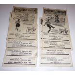 Newcastle United home football programmes, 1951-52 season, to include: Stoke City, Bolton Wanderers,