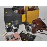 A Kodak Retina Reflex III 35mm camera, fitted Schneider Xenar 50mm f2.
