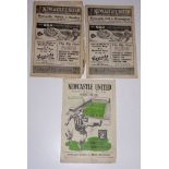 Newcastle United home programmes v.