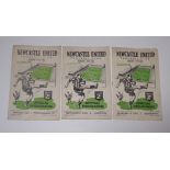 Newcastle United home football programmes, 1949-50 season, to include: v.