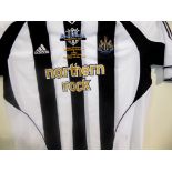 A Newcastle United replica shirt commemorating Alan Shearer's 2006 Testimonial v Celtic, 11th May,