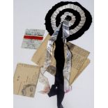 A Newcastle United Football Club supporter's rosette and ticket stub from the South Rhodesia match,