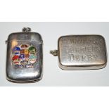 An Edwardian EPNS vesta case,