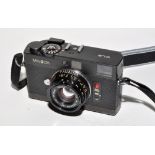 A Minolta CLE rangefinder camera, fitted Rokkor 40mm f2 lens.