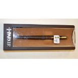 A Parker Falcon fountain pen in matte brown case, boxed.