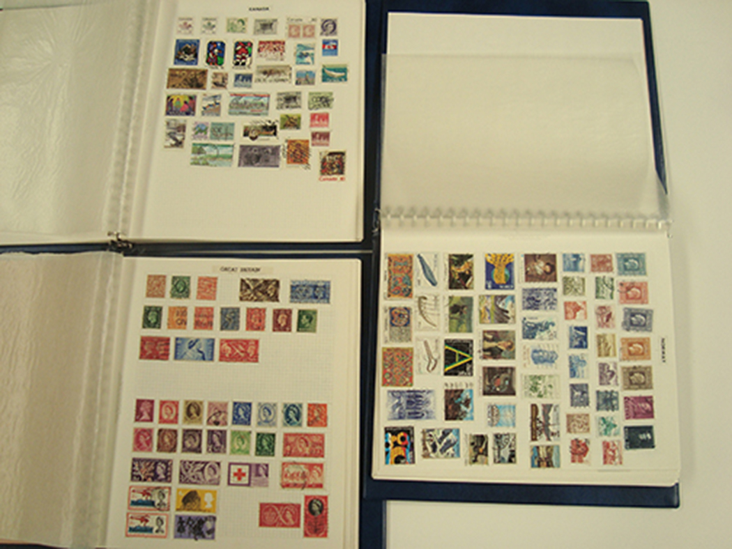 Three albums of World stamps, mainly second half 20th Century.