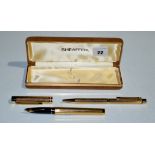 A Sheaffer pen set, to include: fountain pen and ball point pen,