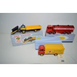 A Dinky Supertoys snow plough, 5958, boxed; together with two reproduction Dinky Supertoys vehicles,