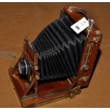 A Gandolfi mahogany plate-camera,