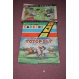 A Britains Show Jumping boxed set; together with Totopoly; and the game Careers.
