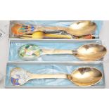 A Danish July 1978 925 silver gilt spoon, with Artist's signature 'Bibeke Alfelt',