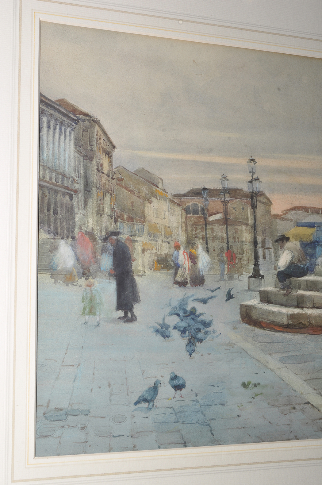 V*** V*** (late 19th Century Italian School) "The Piazzetta, Venice", indistinctly signed, - Image 3 of 5