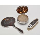A George V dressing table hand mirror, by William Henry Leather, Birmingham 1922,